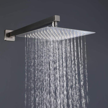  1-Spray Patterns Freestanding Square Dual Handheld Shower Head 2.5 GPM In Matte Black