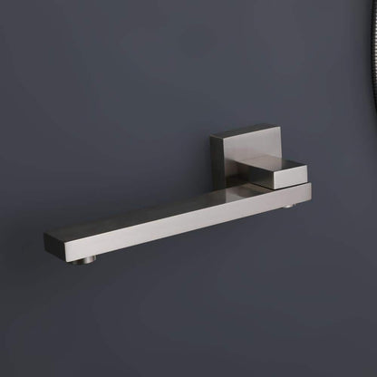  1-Spray Patterns Freestanding Square Dual Handheld Shower Head 2.5 GPM In Matte Black