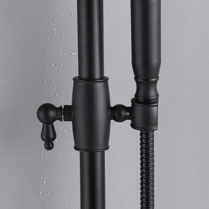  2-Spray Dual Wall Mount Fixed And Handheld Shower Head 2.5 GPM In Matte Black