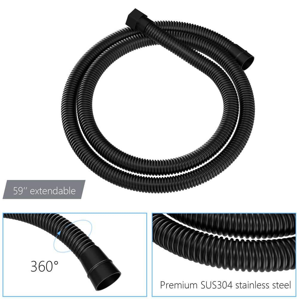  1-spray Dual 12 In. Wall Mount 1.8 GPM Shower Head And Handheld Shower Head In Matte Black