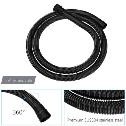  1-spray Dual 12 In. Wall Mount 1.8 GPM Shower Head And Handheld Shower Head In Matte Black