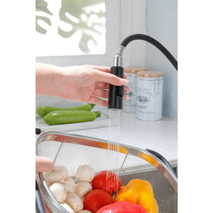  Kitchen Faucet Single Handle Pull Down Sprayer Kitchen Faucet In Matte Black