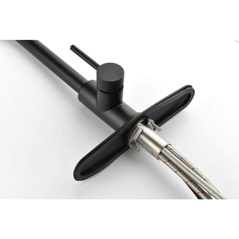  Kitchen Faucet Single Handle Pull Down Sprayer Kitchen Faucet In Matte Black