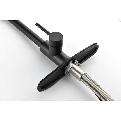  Kitchen Faucet Single Handle Pull Down Sprayer Kitchen Faucet In Matte Black