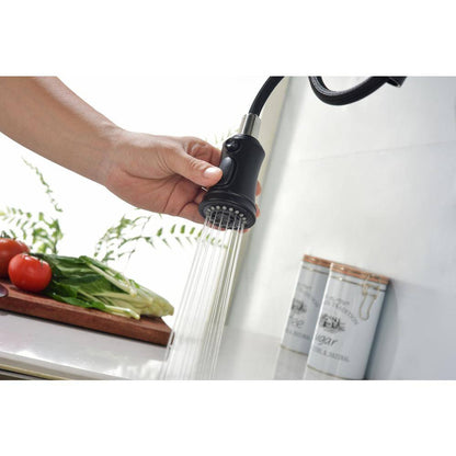  Single Handle High Arc Brushed Level Stainless Steel Pull Down Sprayer Kitchen Faucet In Nickel Single