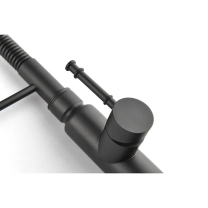  21 In. Touch Kitchen Faucet With Pull Down Sprayer In Black 360° Spout Swivel
