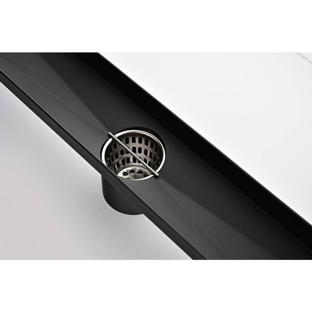  24 In. Square Shower Floor Drain With Flange, Pattern Grate Removable, Food-Grade SUS 304 Stainless Steel