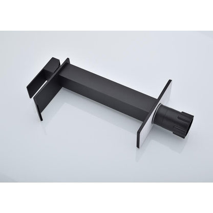  Single Wall Mounted Bathroom Faucet In Matte Black