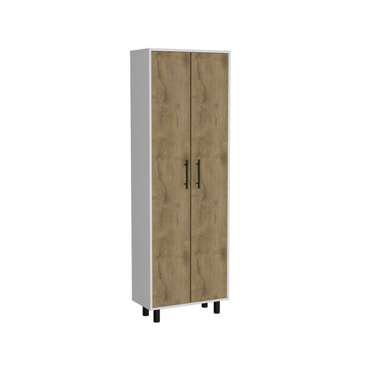  23.62 In. W X 11.81 In. D X 71.10 In. H White Particle Board Freestanding Linen Cabinet With 5 Shelves In White