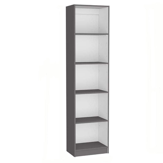  42.40 In. W X 11.70 In. D X 71.10 In. H White Particle Board Freestanding Linen Cabinet With 10 Shelves In Gray / White