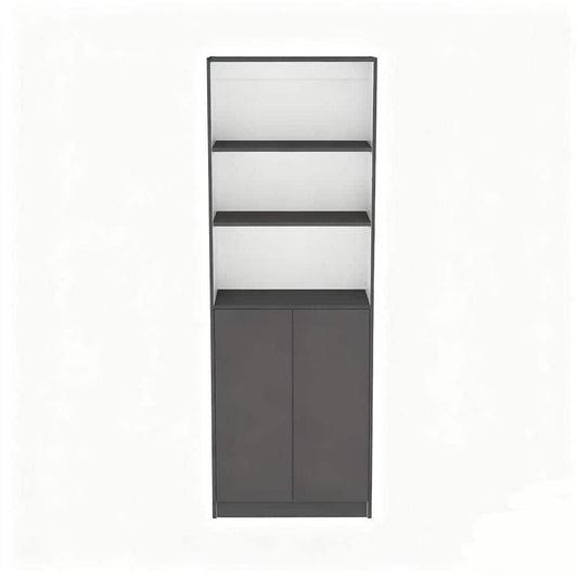  42.40 In. W X 11.70 In. D X 71.10 In. H White Particle Board Freestanding Linen Cabinet With 8 Shelves And Door In White