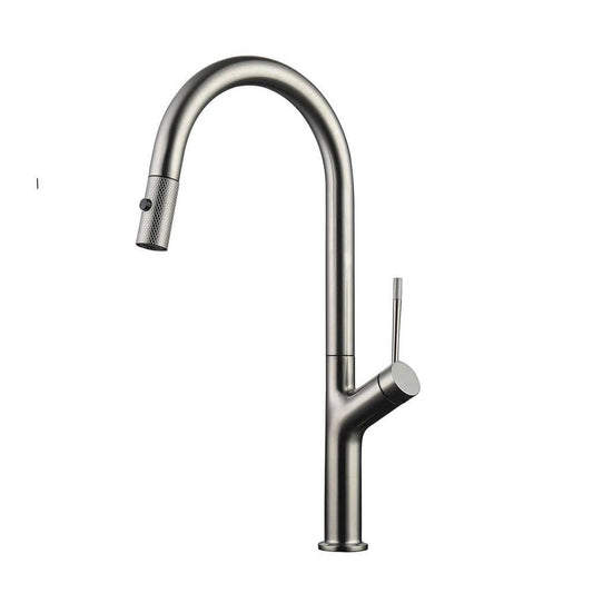  Single Handle Pull Down Sprayer Kitchen Faucet In Nickel