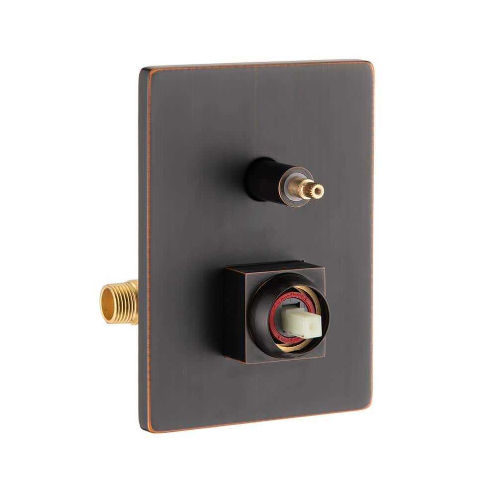  1-Spray Patterns Shower Head With Dual Wall Mount 1.5 GPM In Oil Rubbed Bronze