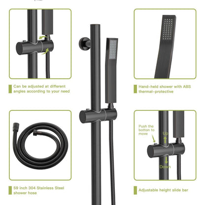  1-Spray Patterns With 1.8 GPM 10 In. Wall Mount Rain Fixed Shower Head In Oil-Rubbed Bronze