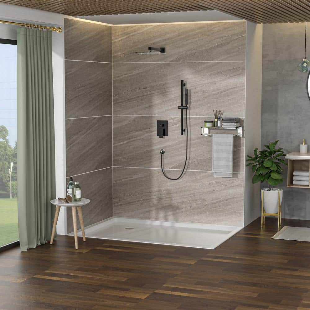  1-Spray Patterns With 1.8 GPM 10 In. Wall Mount Rain Fixed Shower Head In Oil-Rubbed Bronze