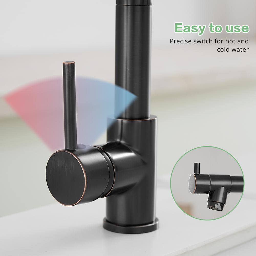  Commercial Kitchen Faucet With Pull Down Sprayer, Single Handle Single Lever Kitchen Sink Faucet