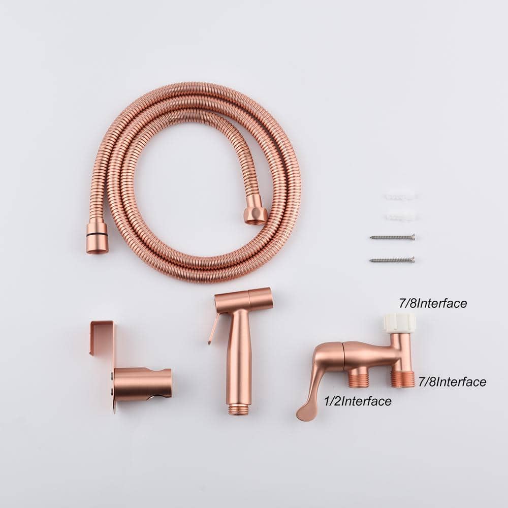 Single-Handle Bidet Faucet With Handle In Rose Gold