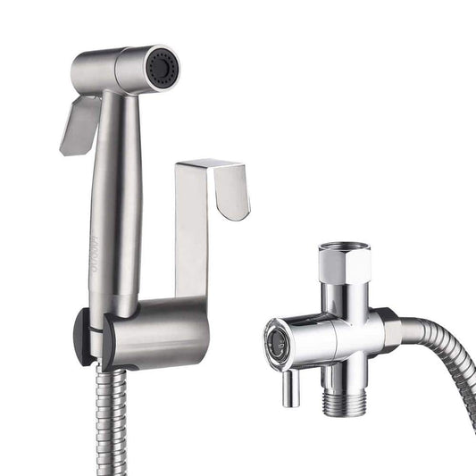  Bidet Sprayer For Toilet, Handheld Cloth Diaper Sprayer In Silver