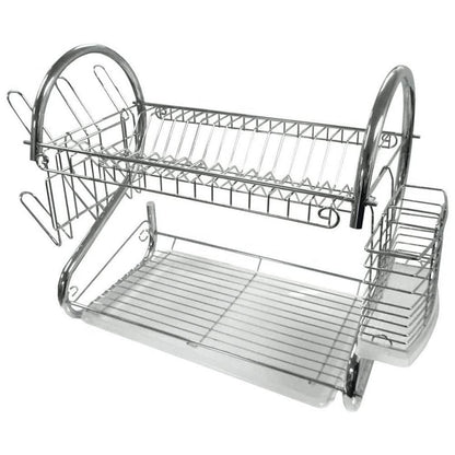  Better Chef 22" 2-Level Chrome-Plated S-Shaped Dish Rack