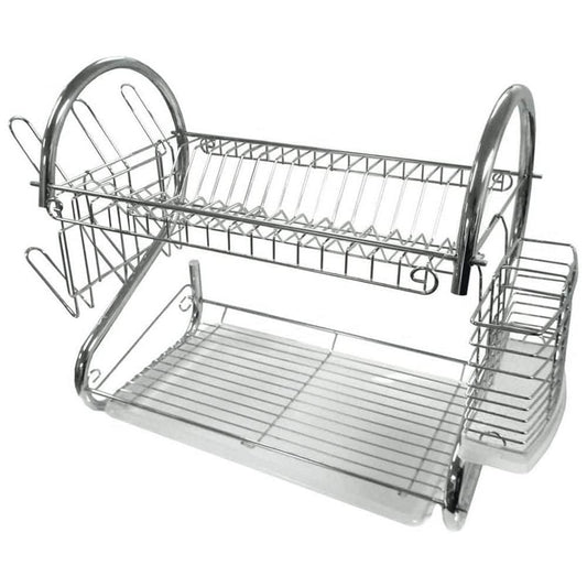  Better Chef 22" 2-Level Chrome-Plated S-Shaped Dish Rack