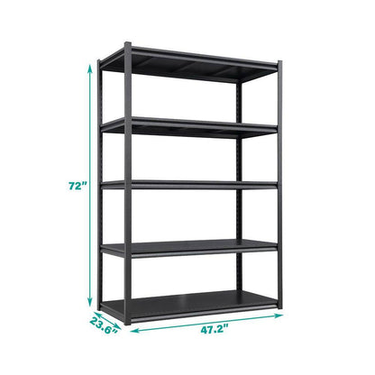  6-Tier Adjustable Wire Shelving Unit (48x18x72 In., Silver)