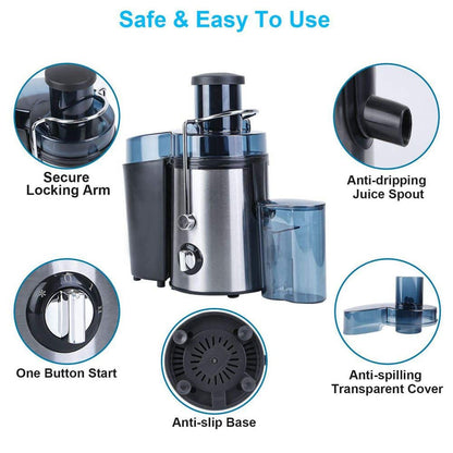  2-Speed Centrifugal Juicer: 1000W, 17 Oz. Cup, 54 Oz .Pulp Collector And 3.6 In. Chute