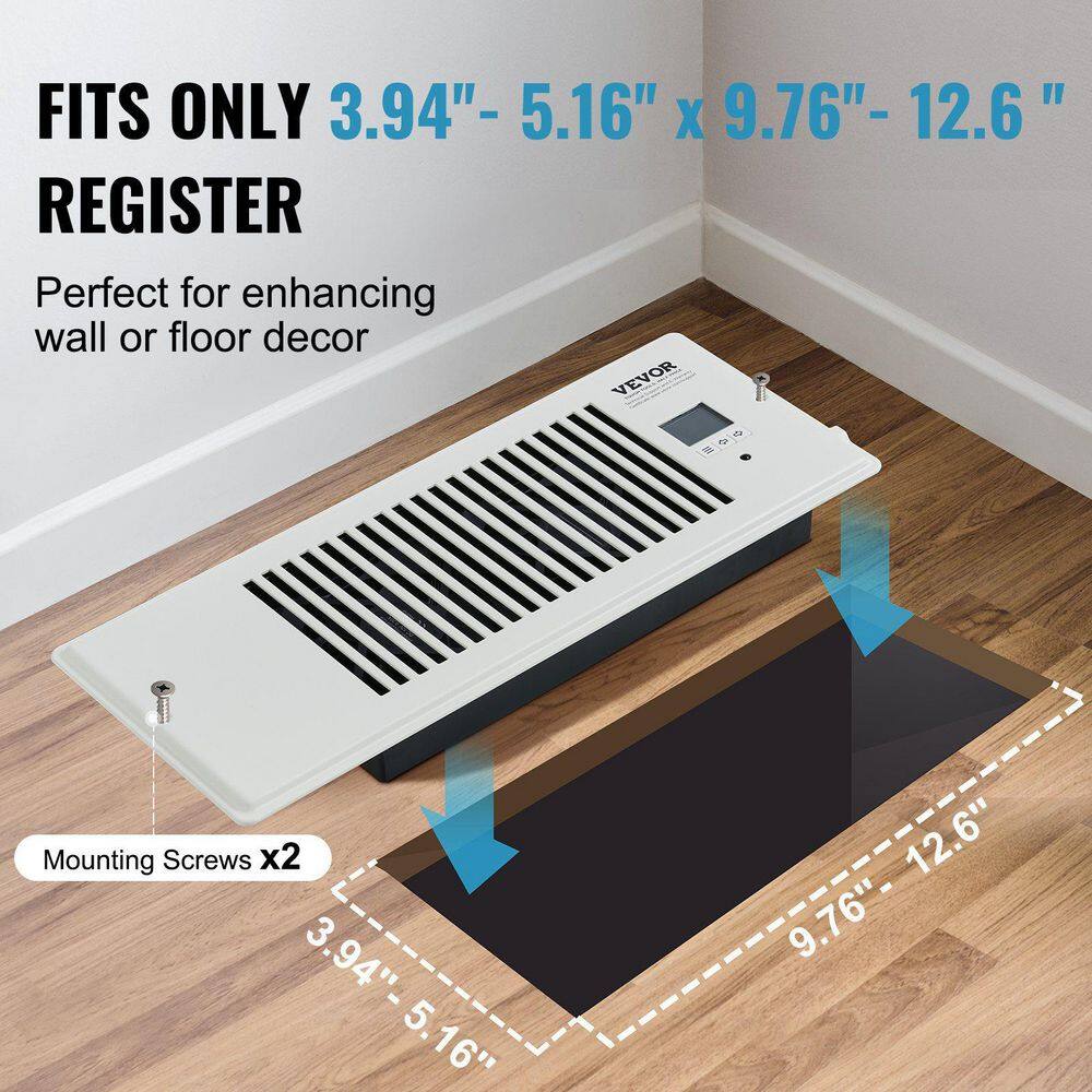  4 Ft.x12ft. Register Booster Fan: Quiet, Remote/Thermostat-Controlled, Adjustable Speed In White