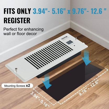  4 Ft.x12ft. Register Booster Fan: Quiet, Remote/Thermostat-Controlled, Adjustable Speed In White