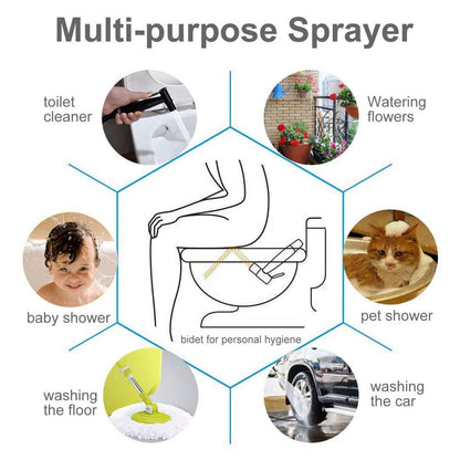  Bidet Sprayer For Toilet Bidet Attachment Handheld Cloth Diaper Sprayer In Black
