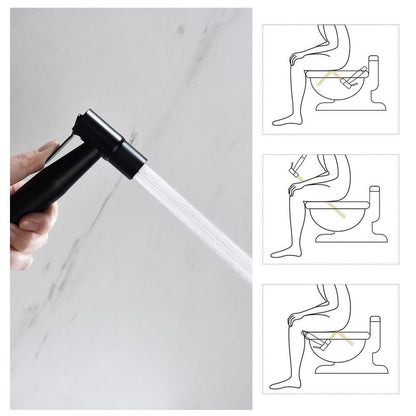  Bidet Sprayer For Toilet Bidet Attachment Handheld Cloth Diaper Sprayer In Black