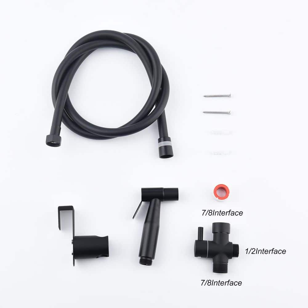  Bidet Sprayer For Toilet Bidet Attachment Handheld Cloth Diaper Sprayer In Black