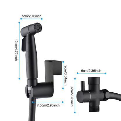  Bidet Sprayer For Toilet Bidet Attachment Handheld Cloth Diaper Sprayer In Black