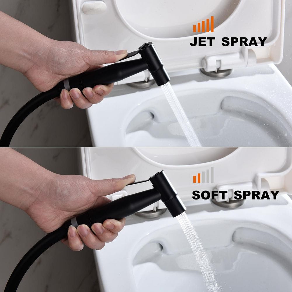  Bidet Sprayer For Toilet Bidet Attachment Handheld Cloth Diaper Sprayer In Black