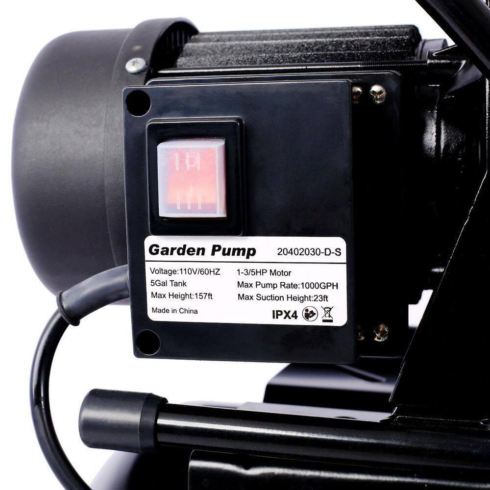  1.6 HP Stainless Steel Shallow Well Pump With Pressure Tank-Garden/Irrigation And Automatic Water Booster