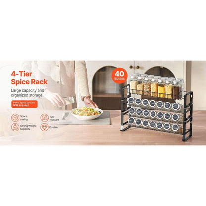  Spice Rack Organizer For Cabinet Kitchen Countertop Seasoning Organizer 18 X 11 In.