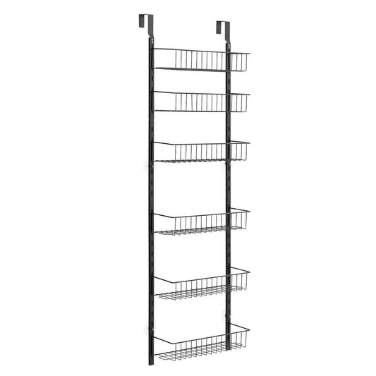  6-Tier Over The Door Pantry Organizer Hanging Storage Rack Adjustable Kitchen