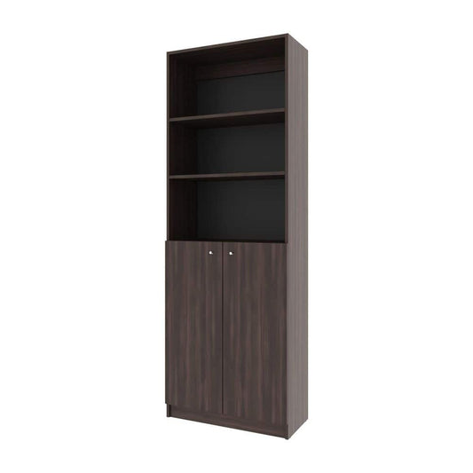  12.40 In. W X 24.80 In. D X 71.10 In. H Walnut Wood Freestanding Linen Cabinet W/2-Doors And 5-Shelves In Walnut