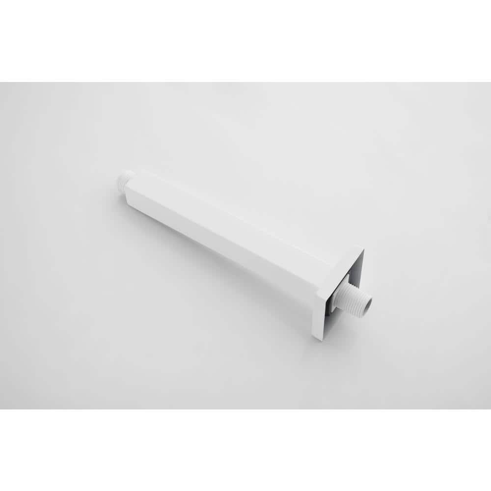  1-Spray Patterns 2.5 GPM Ceiling Mount Fixed Shower Head In White