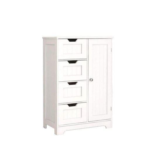  11.81 In. W X 22.50 In. D X 32.68 In. H Bathroom Storage Wall Cabinet In White