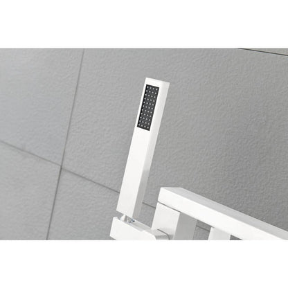  Single-Handle Claw Foot Freestanding Tub Faucet In. White