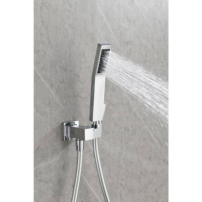  2-Handle Claw Foot Tub Faucet With Hand Shower In. White