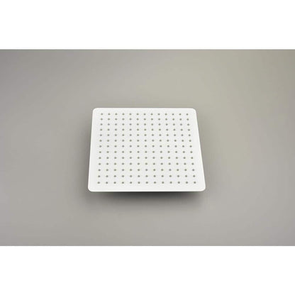  1-Spray Patterns With 2.5 GPM 0 In. Ceiling Mount Rain Fixed Shower Head In White