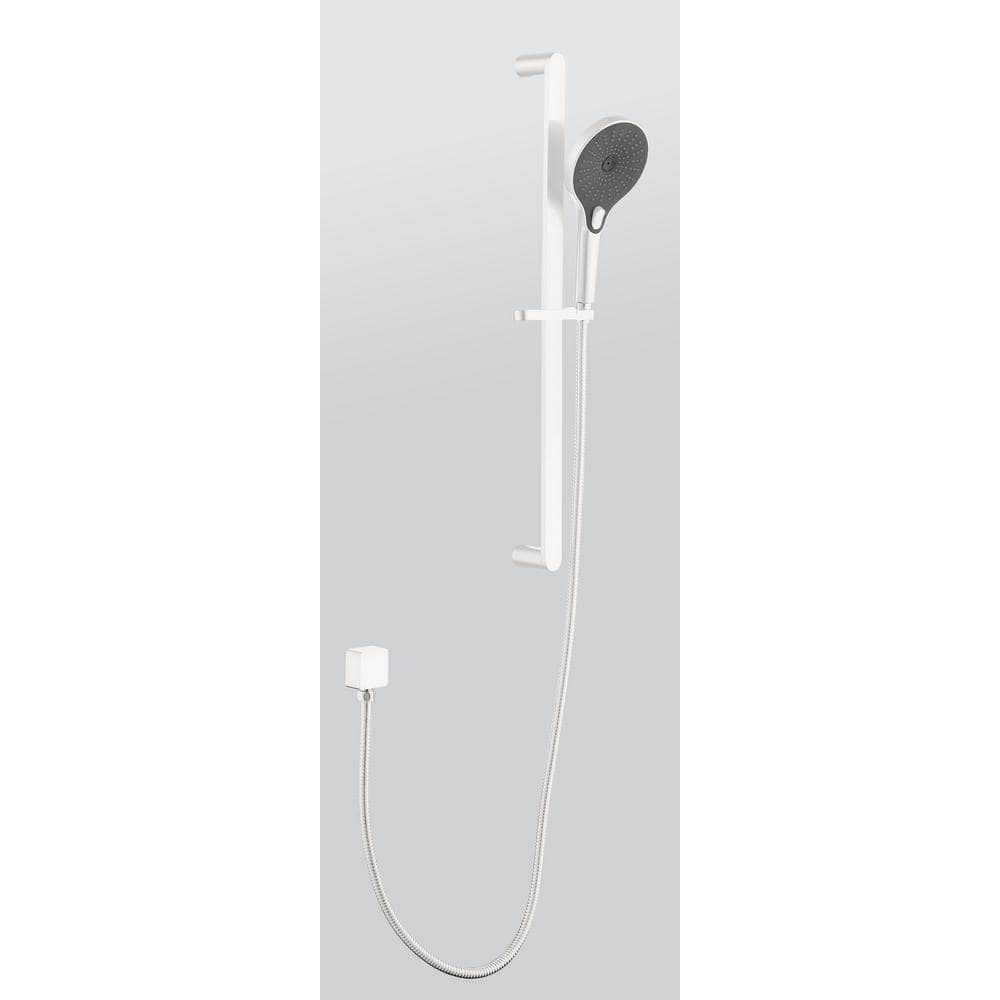  3-Spray Wall Mount Handheld Shower Head 2.5 GPM In White