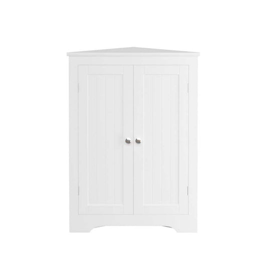  12.40 In. W X 23.62 In. D X 31.89 In. H MDF Freestanding Linen Cabinet With 2-Doors And Adjustable Shelve In White