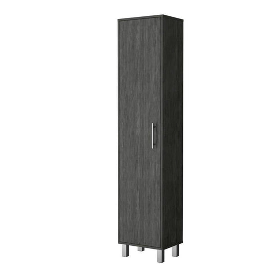  11.80 In. W X 15.80 In. D X 64.50 In. H MDF Freestanding Linen Cabinet With Open Shelves, Drawer And Doors In White