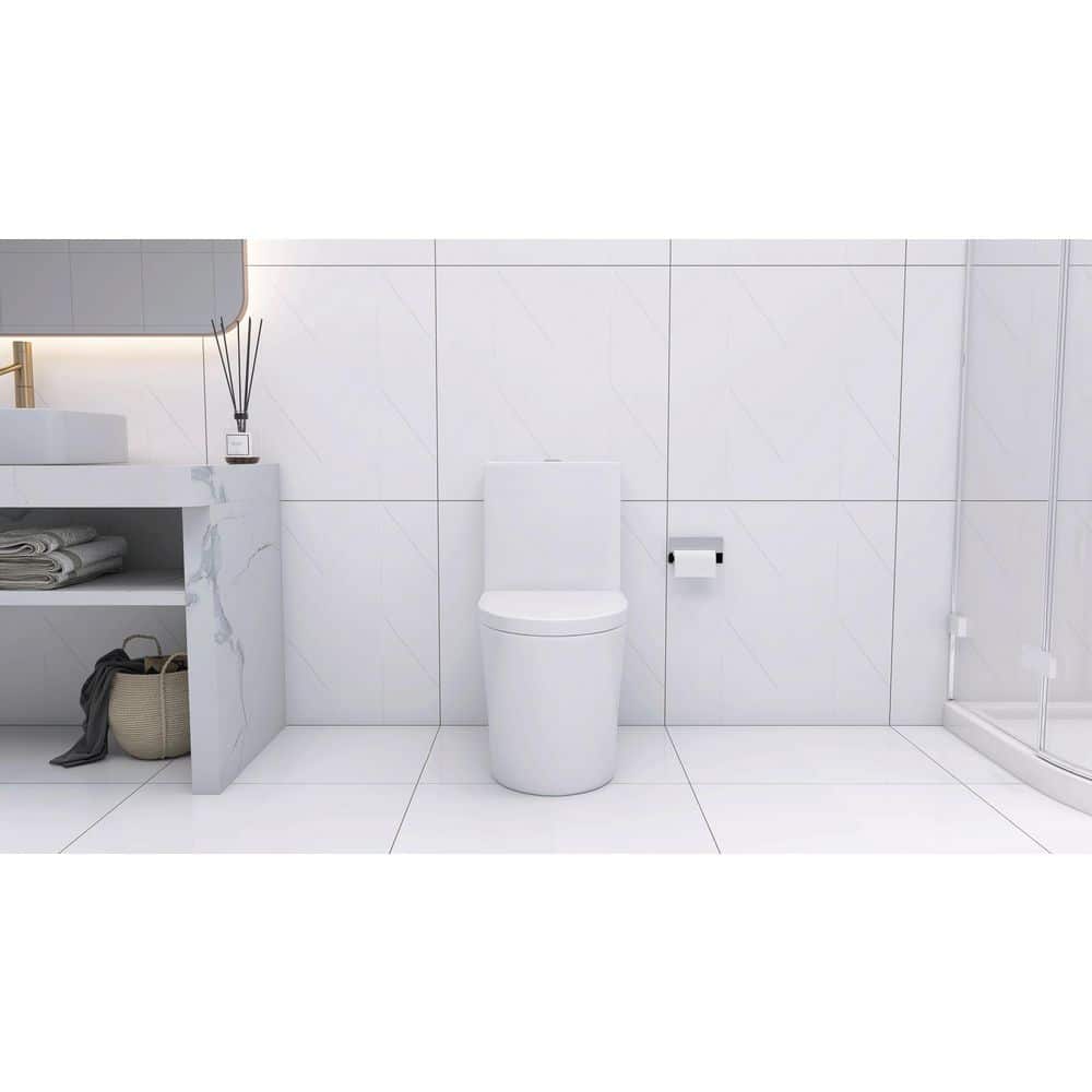  Dual Flush Single Flush: Other Elongated One Piece Toilet White