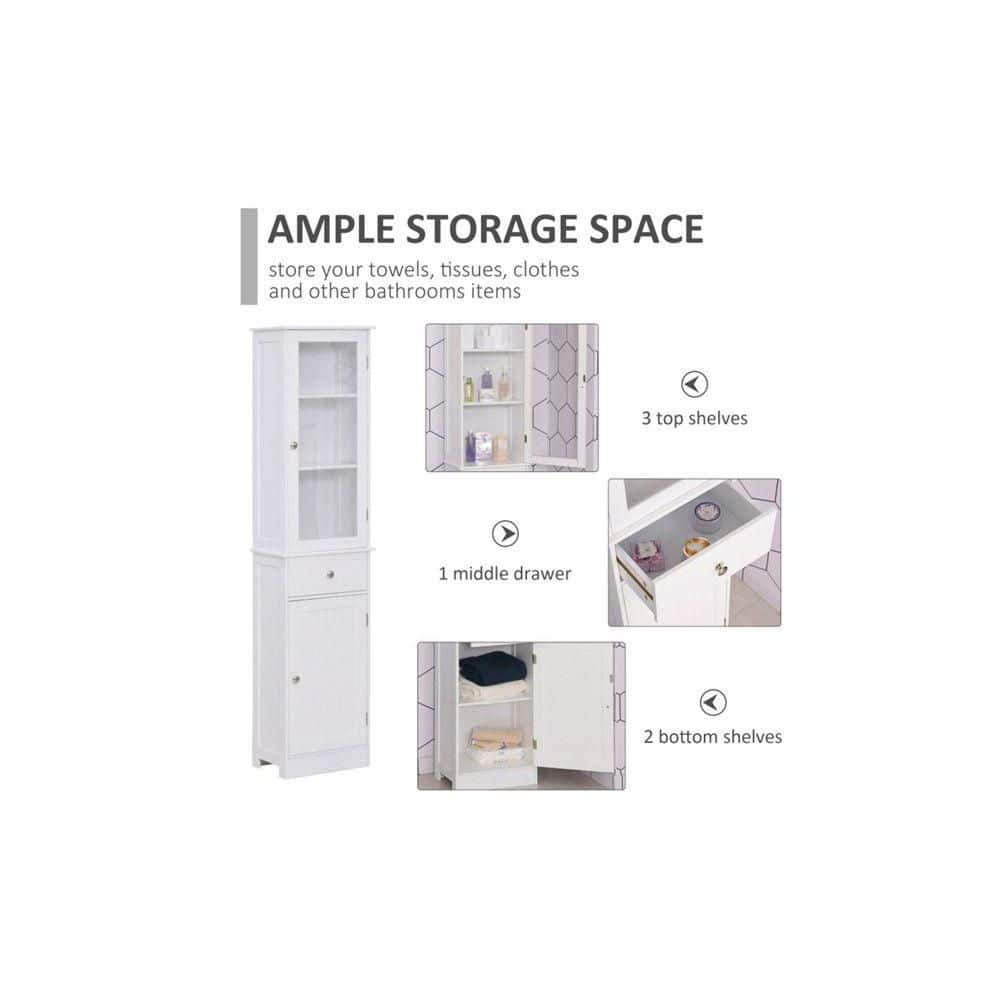  Bathroom Storage Cabinet In White