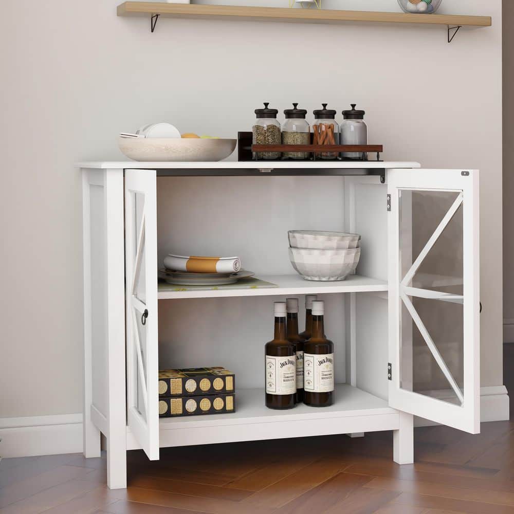  Kitchen Cabinet With Double Glass Doors