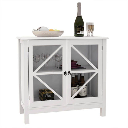  Kitchen Cabinet With Double Glass Doors