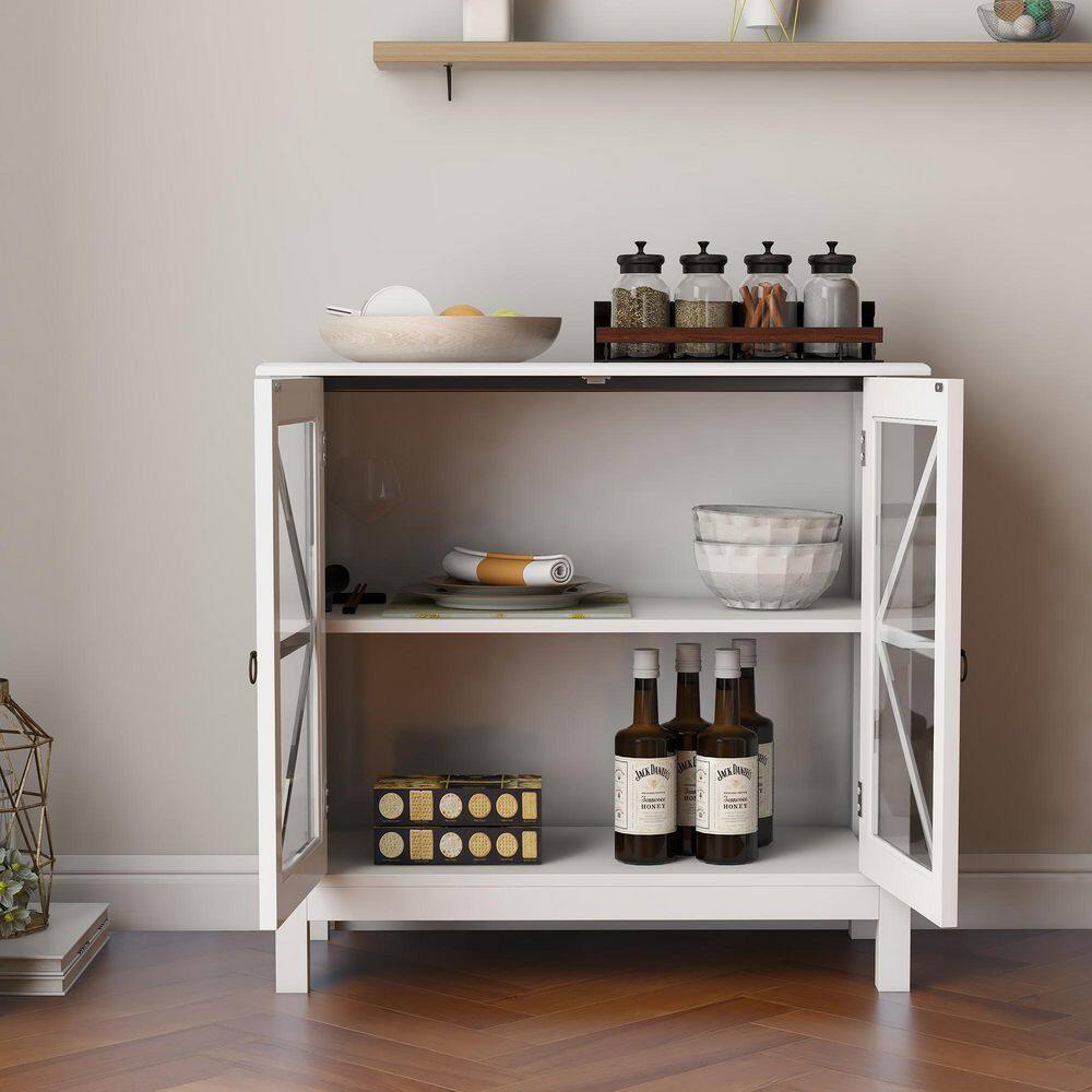  Kitchen Cabinet With Double Glass Doors